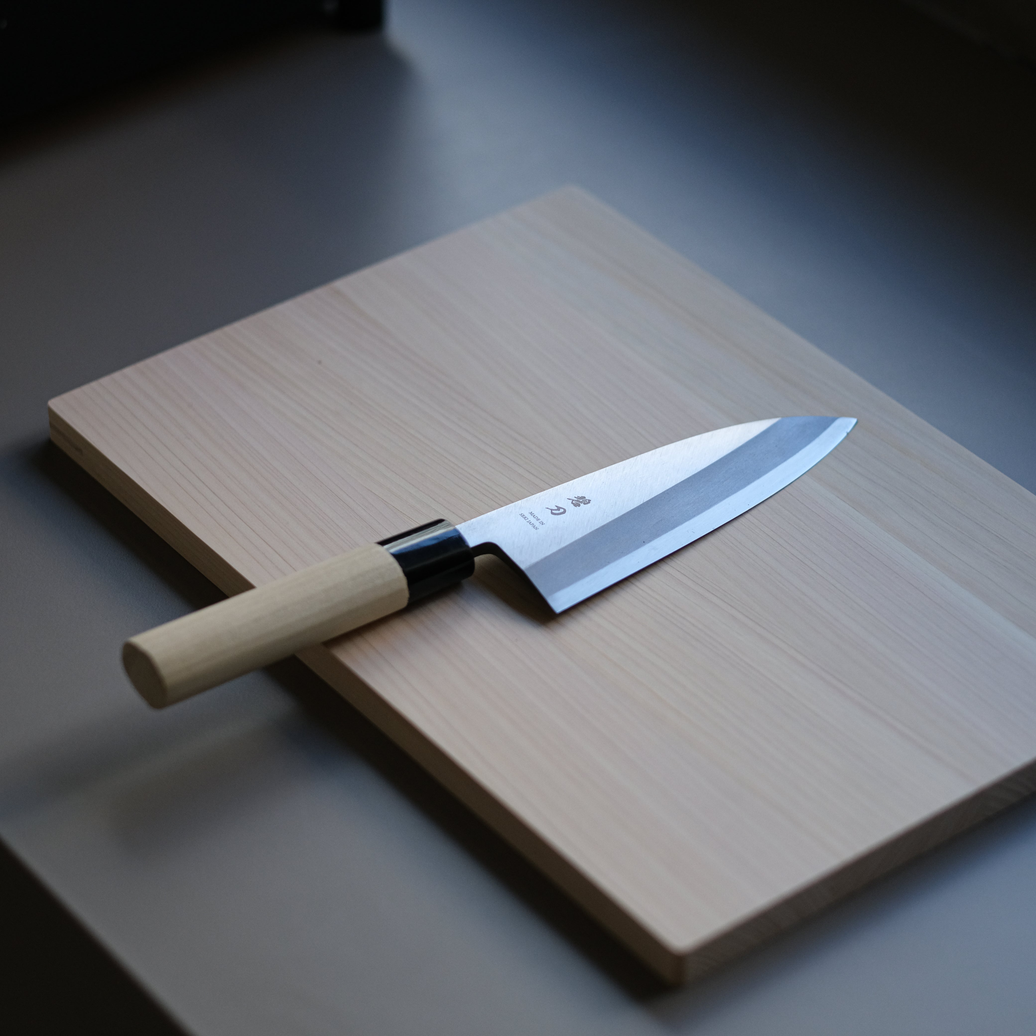 aoba Carbon Steel Deba Knife – Magnolia Handle