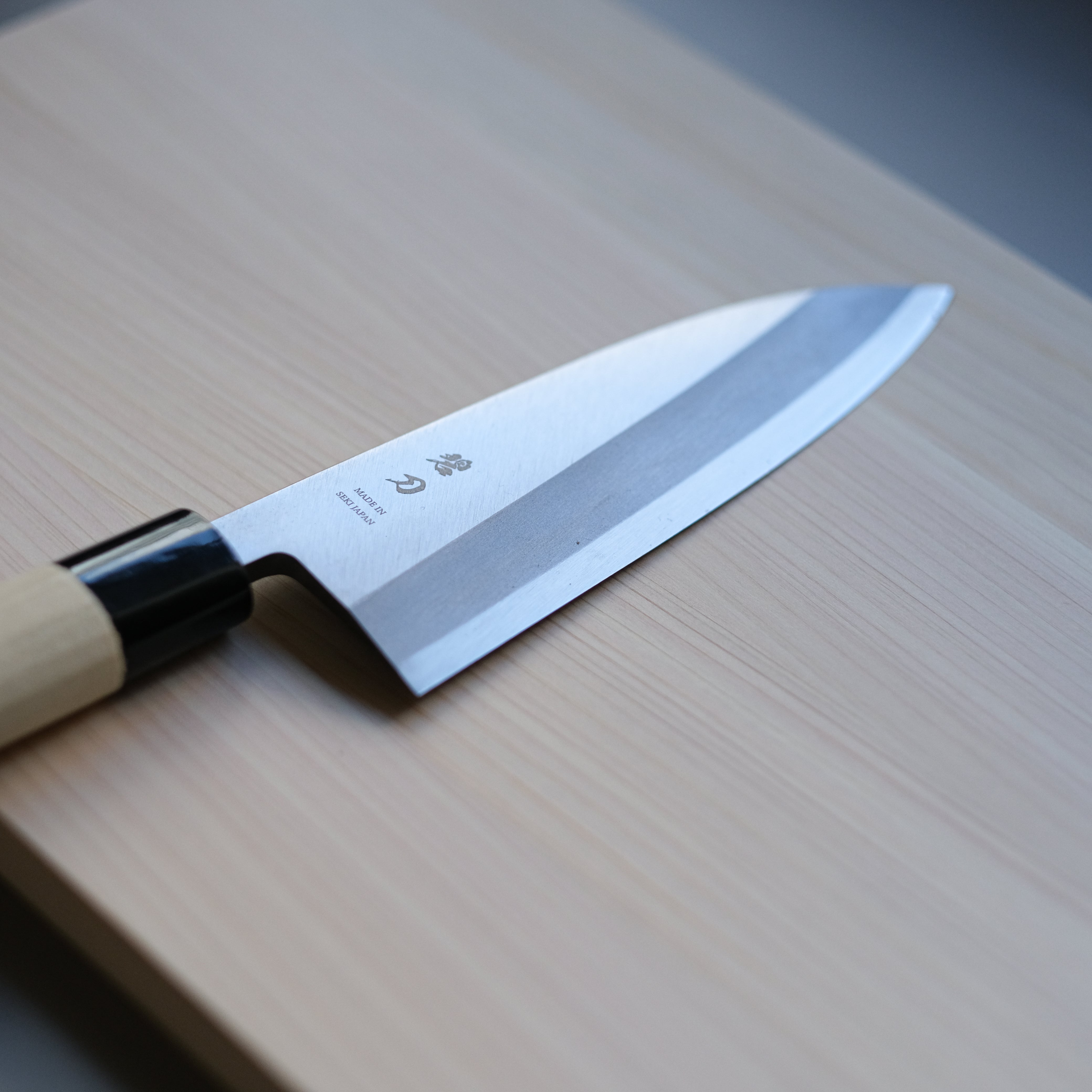 aoba Carbon Steel Deba Knife – Magnolia Handle