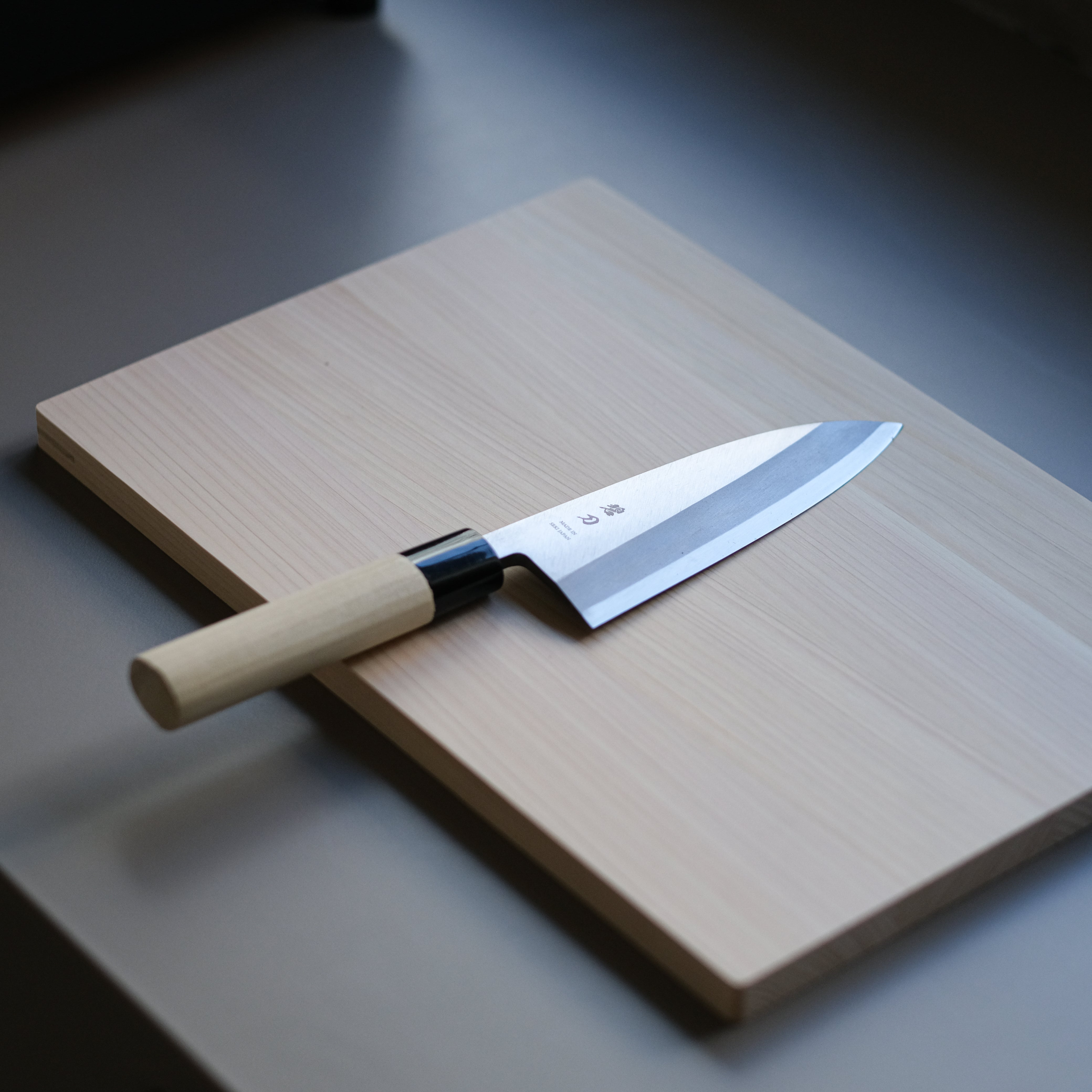 aoba Carbon Steel Deba Knife – Magnolia Handle