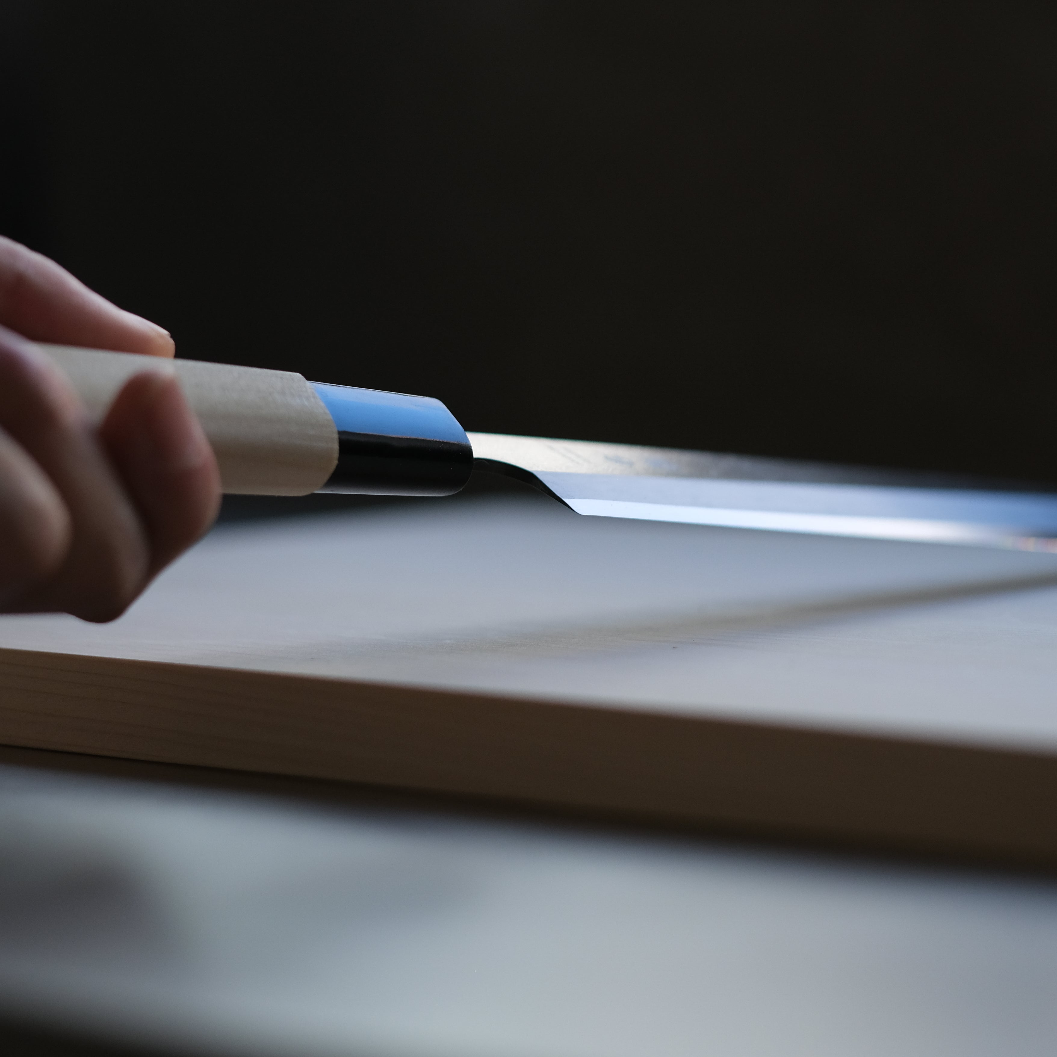 aoba Carbon Steel Yanagiba Knife – Magnolia Wood Handle