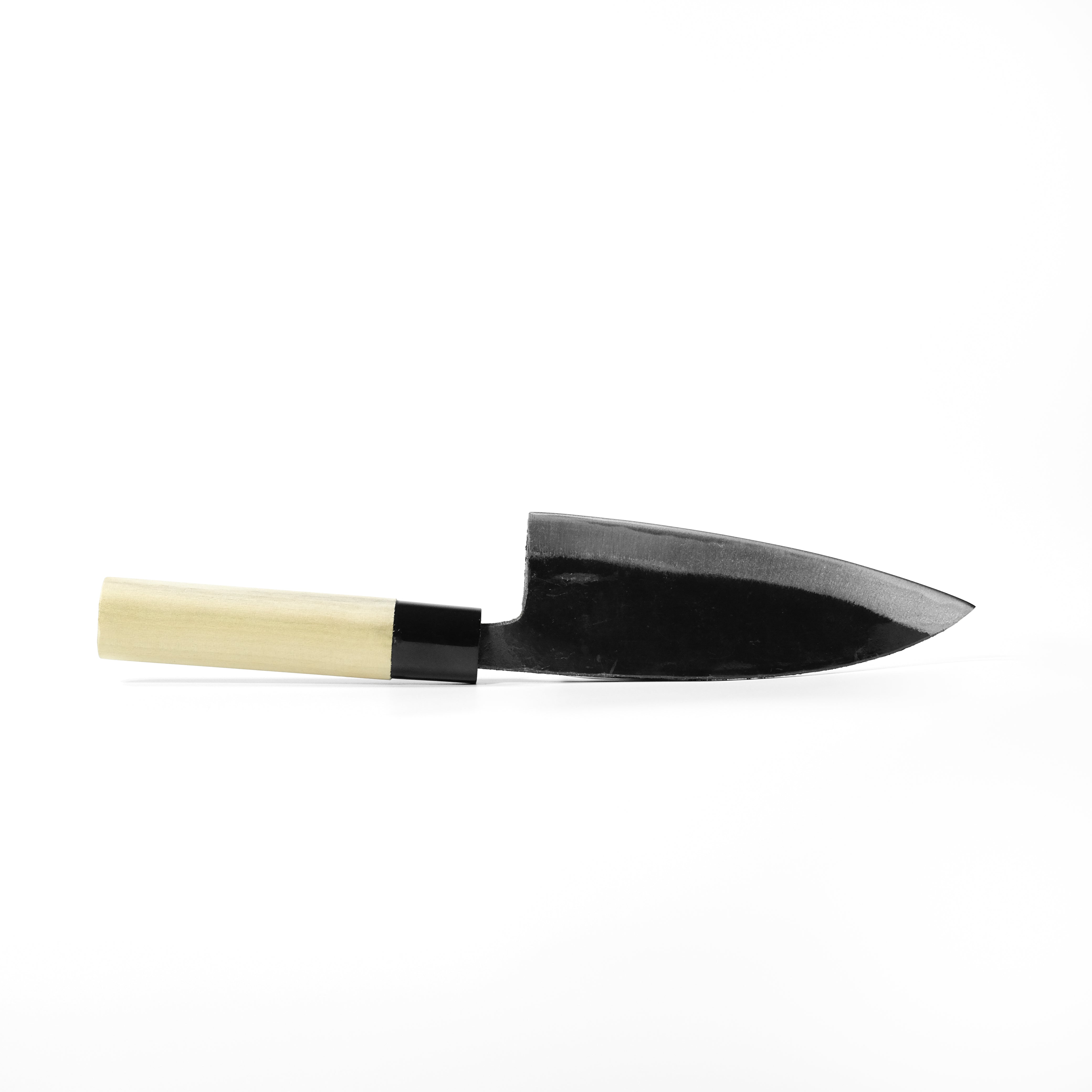 aoba Carbon Steel Kurouchi Deba Knife Magnolia Handle