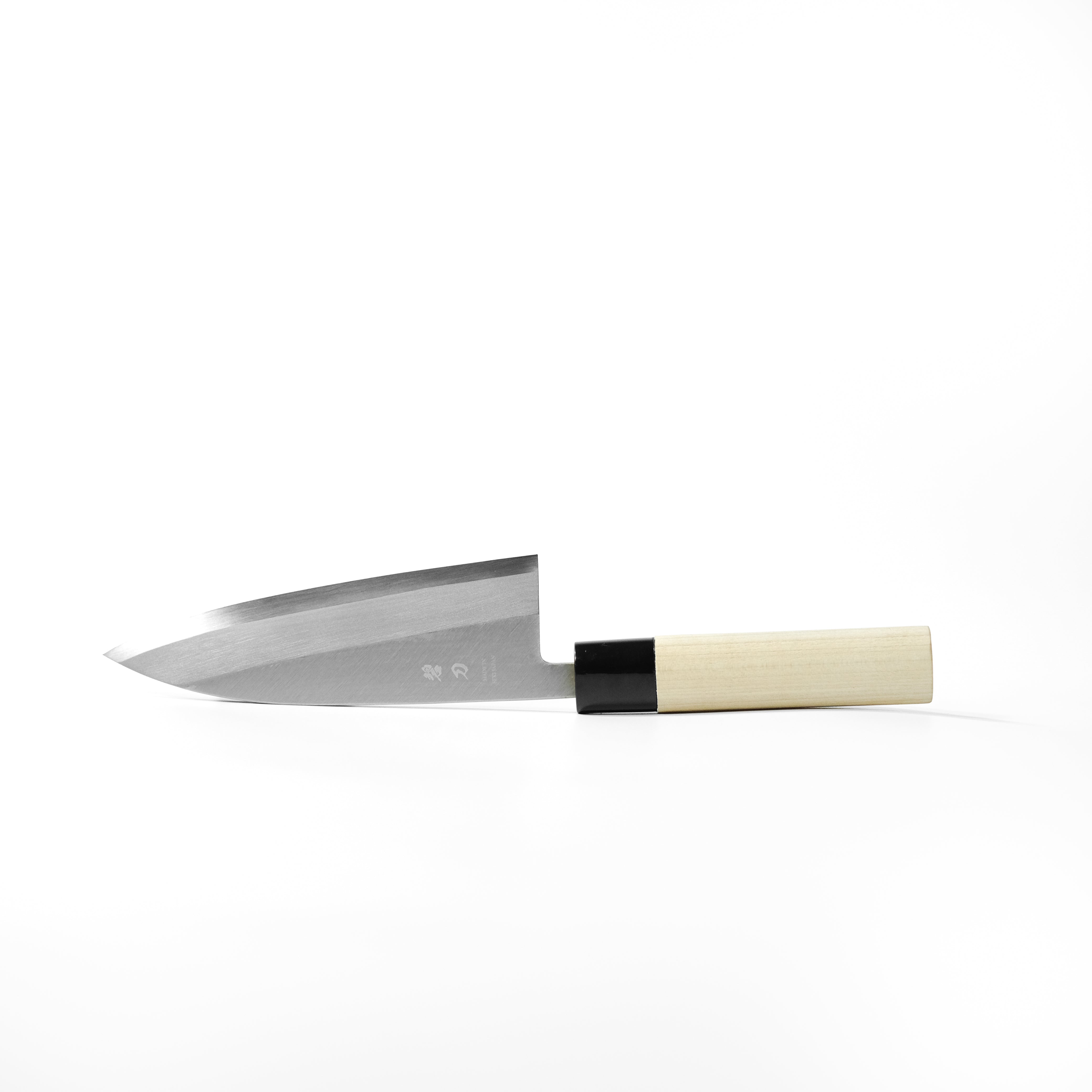 aoba Carbon Steel Deba Knife – Magnolia Handle