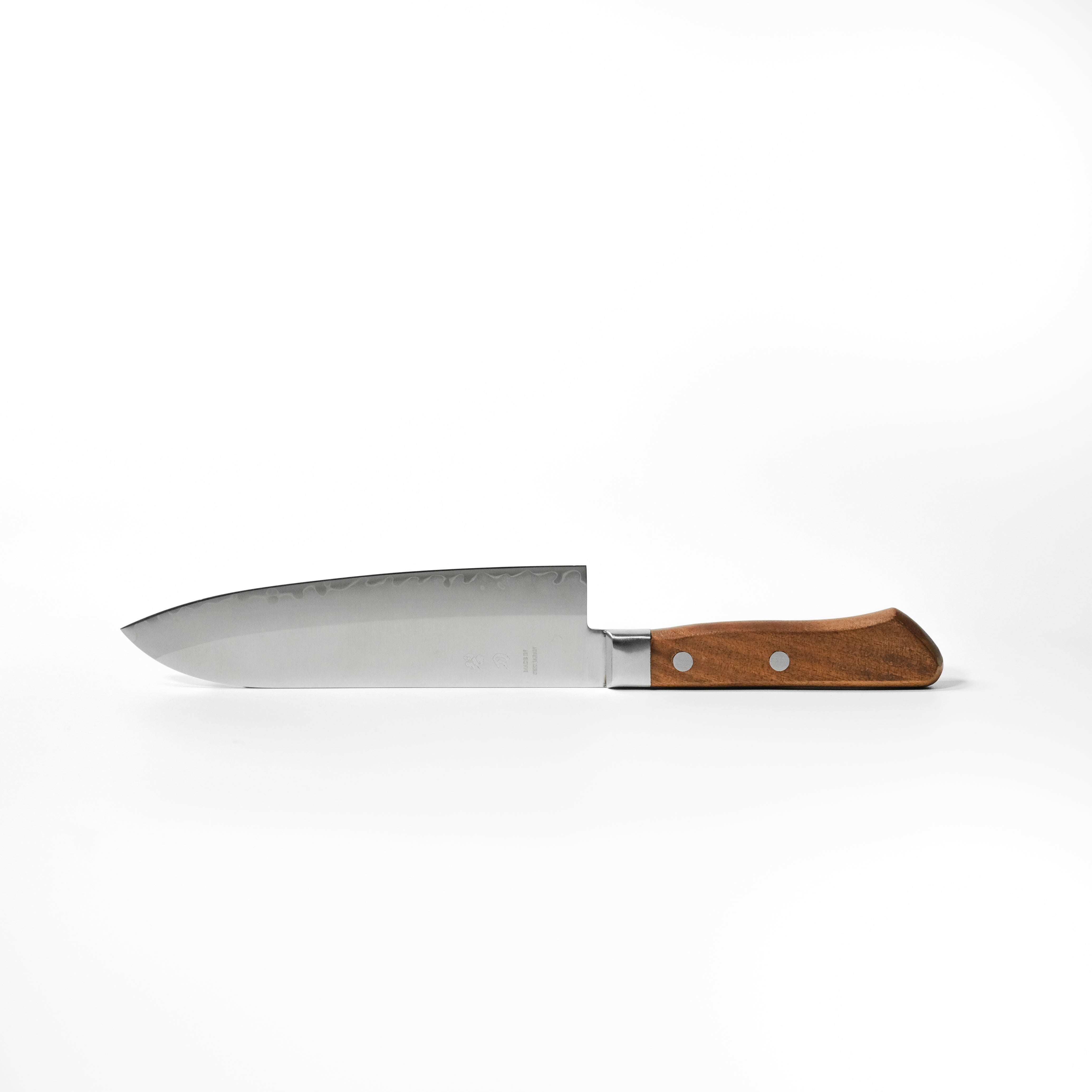 aoba Stainless Clad Santoku Knife – Redwood Handle