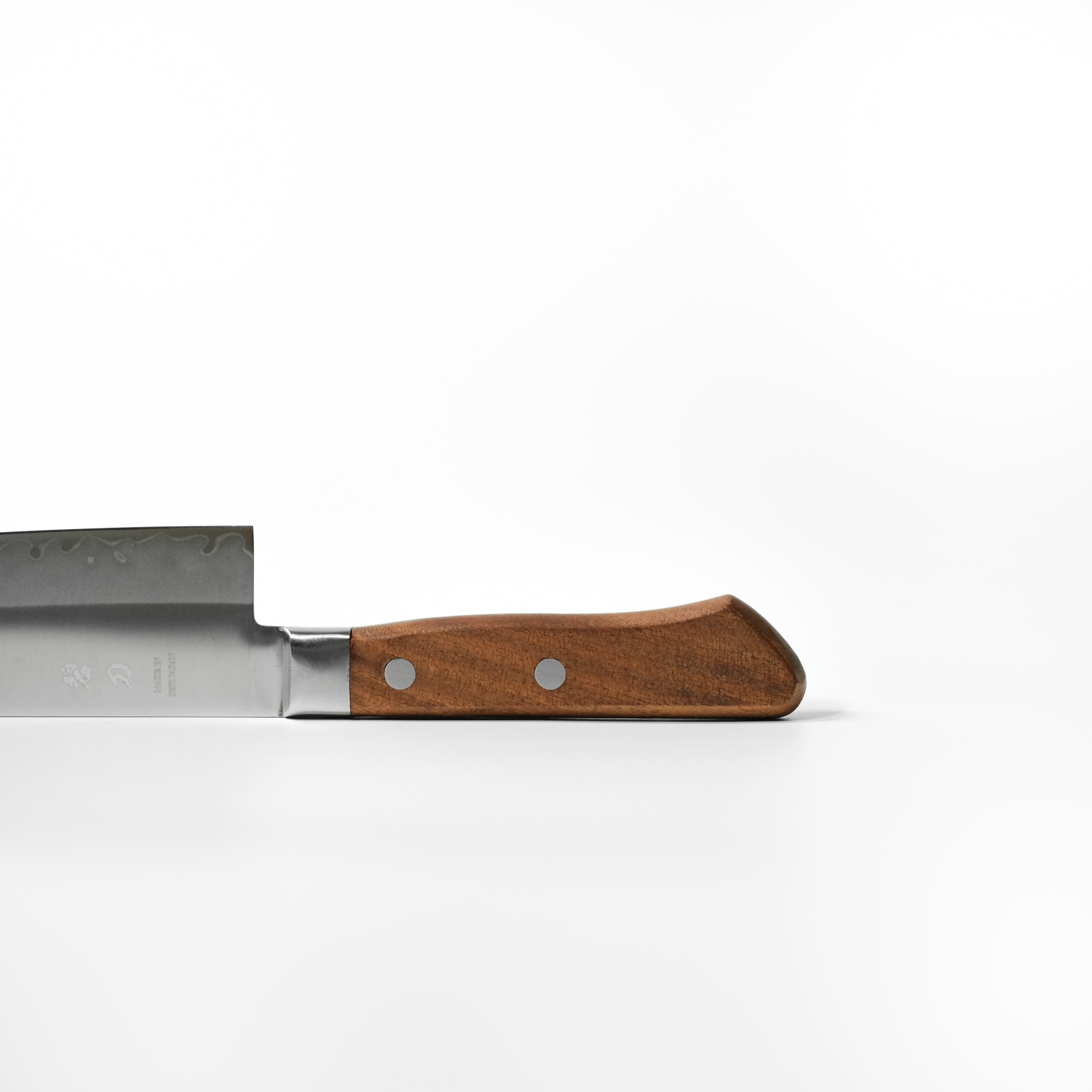 aoba Stainless Clad Santoku Knife – Redwood Handle
