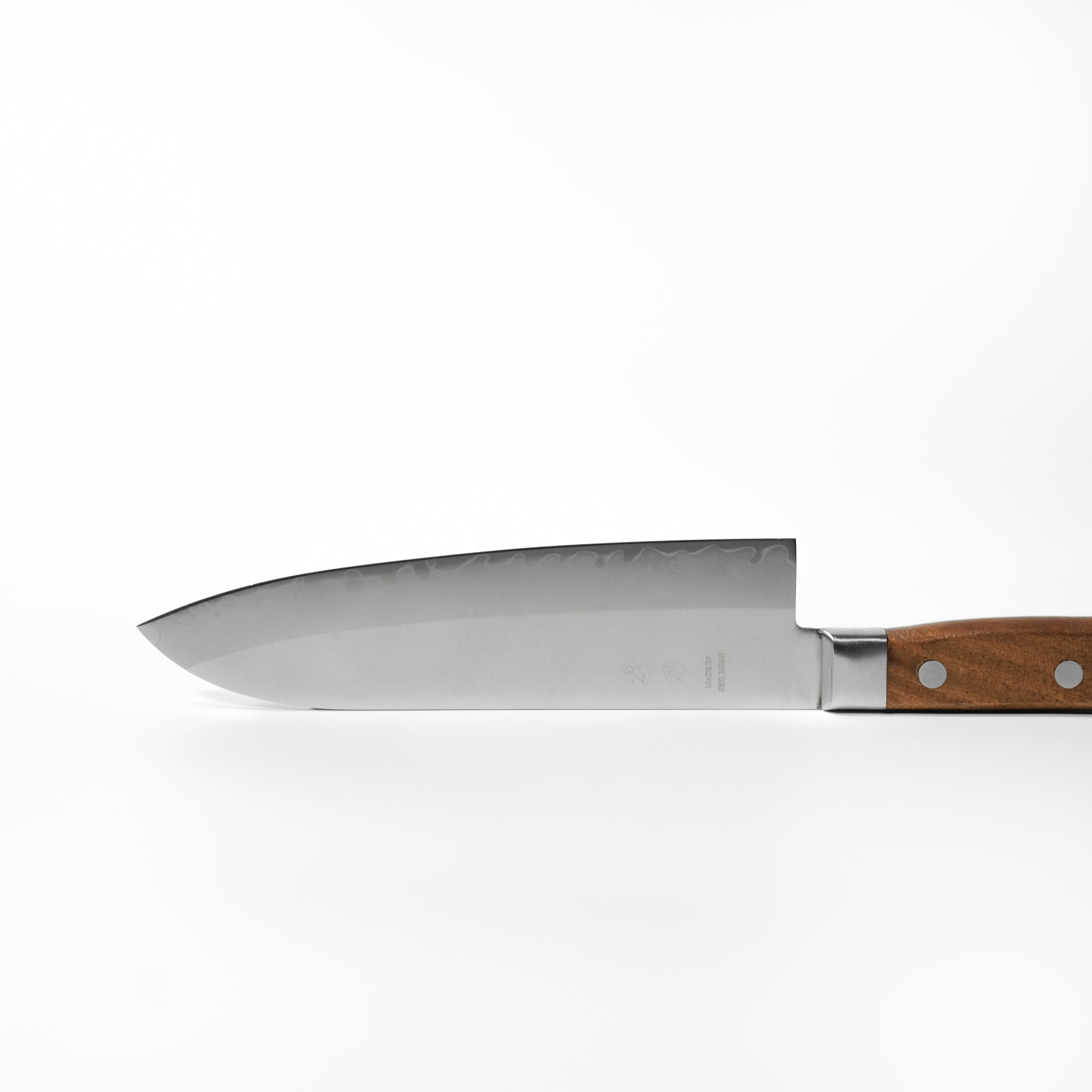 aoba Stainless Clad Santoku Knife – Redwood Handle
