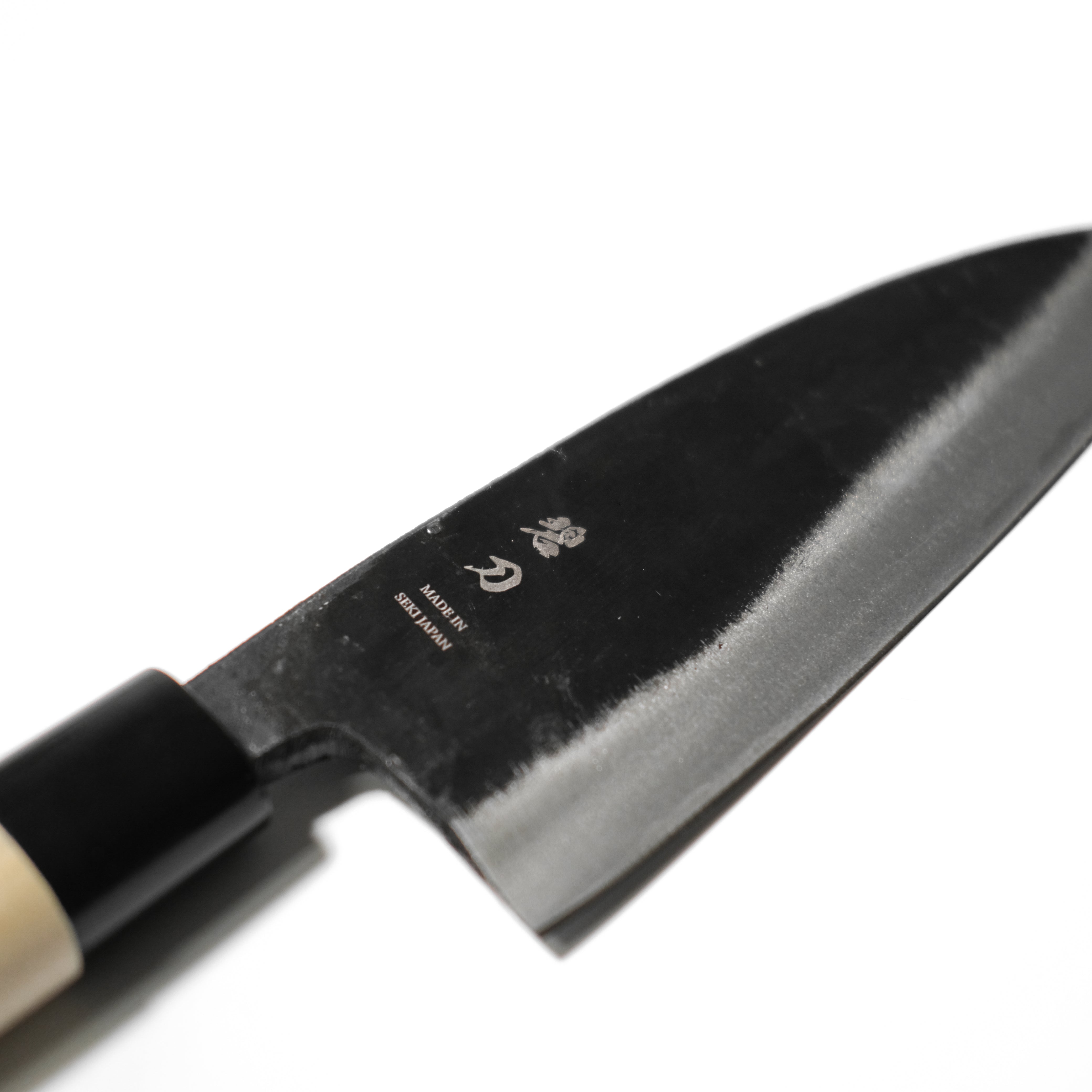 aoba Carbon Steel Kurouchi Deba Knife Magnolia Handle