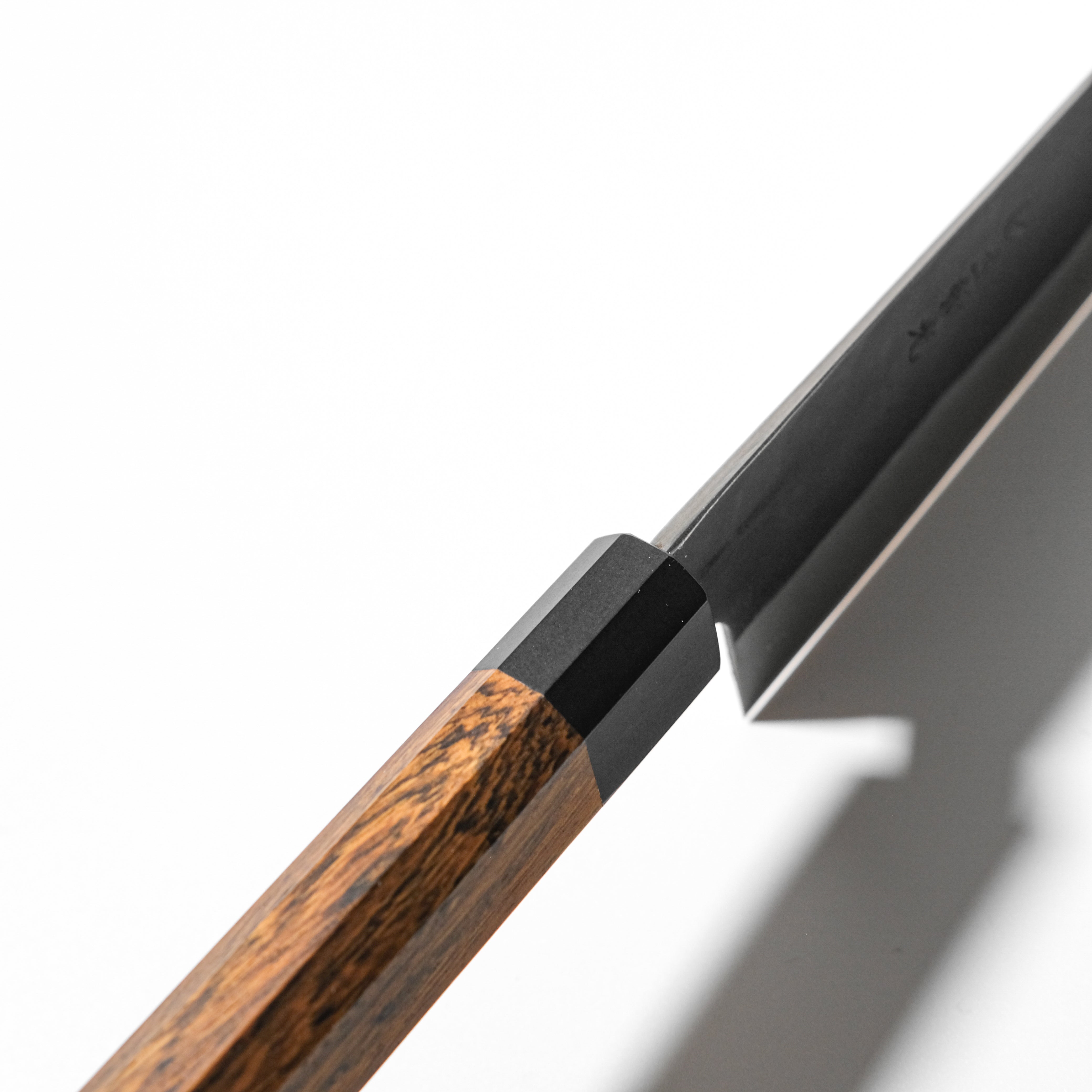 Hidariyorimitsu Aogami #1 Black Gyuto Knife – 210mm (Ironwood Handle)