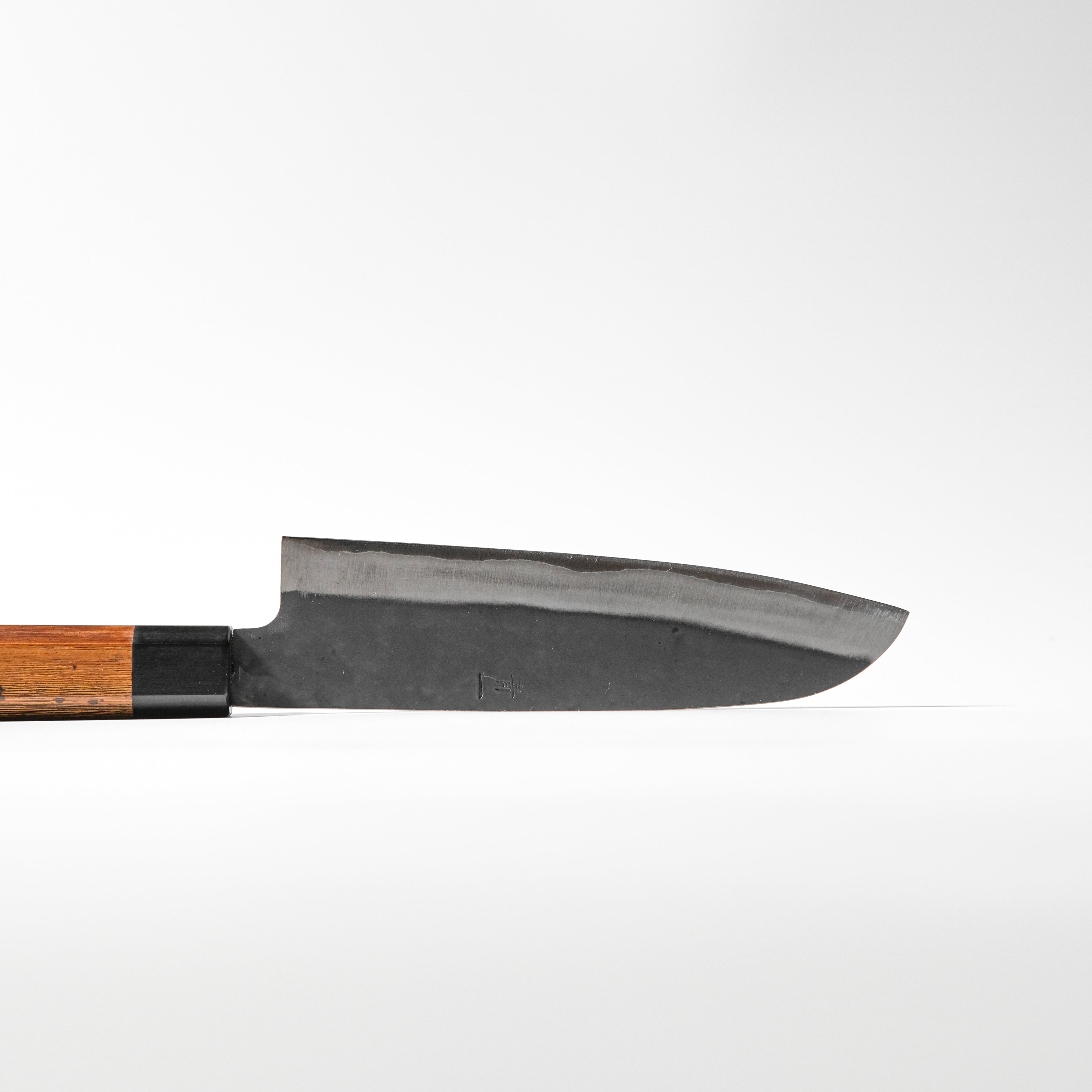 Hidariyorimitsu Aogami #1 Black Santoku Knife (190mm, Ironwood Handle)