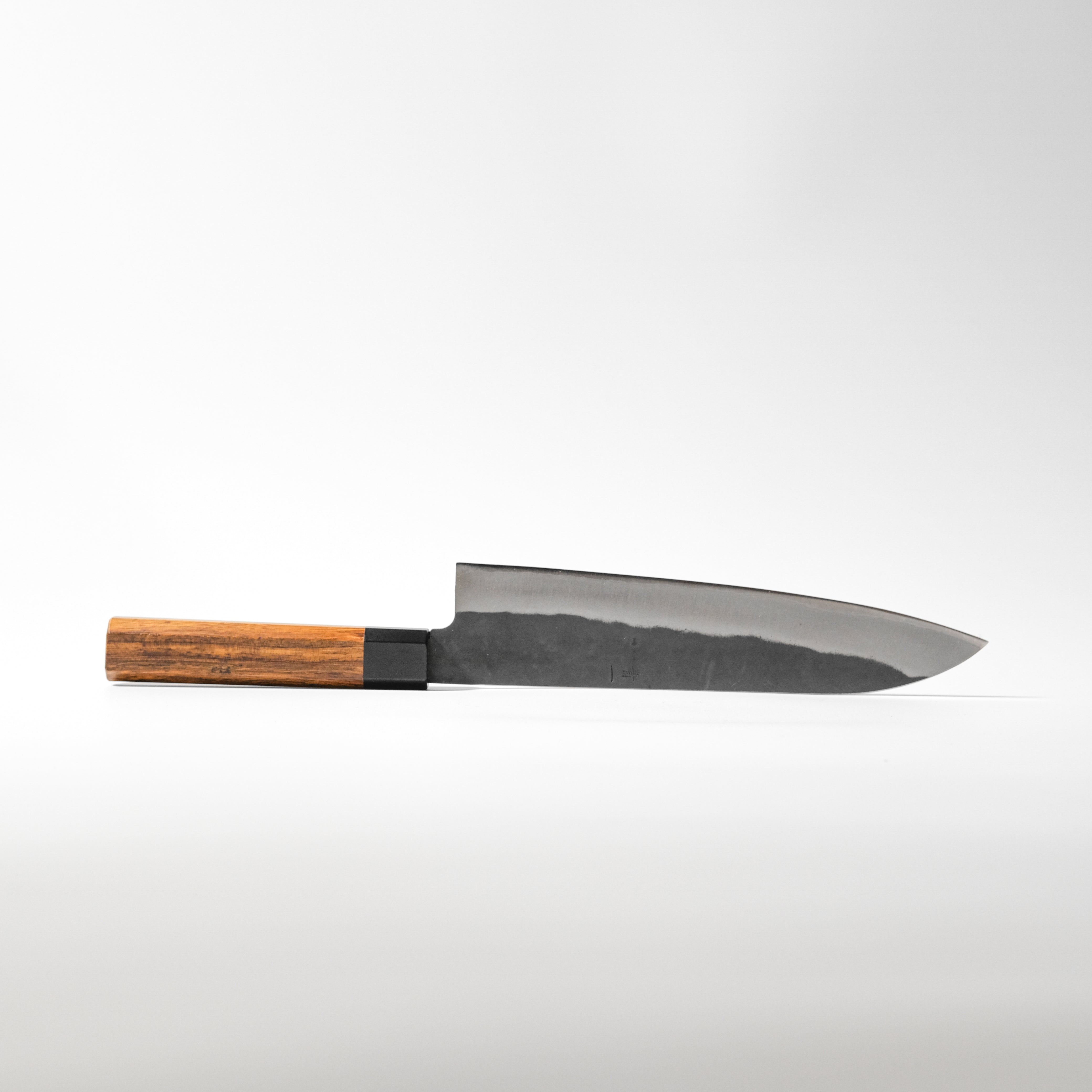 Hidariyorimitsu Aogami #1 Black Gyuto Knife – 210mm (Ironwood Handle)