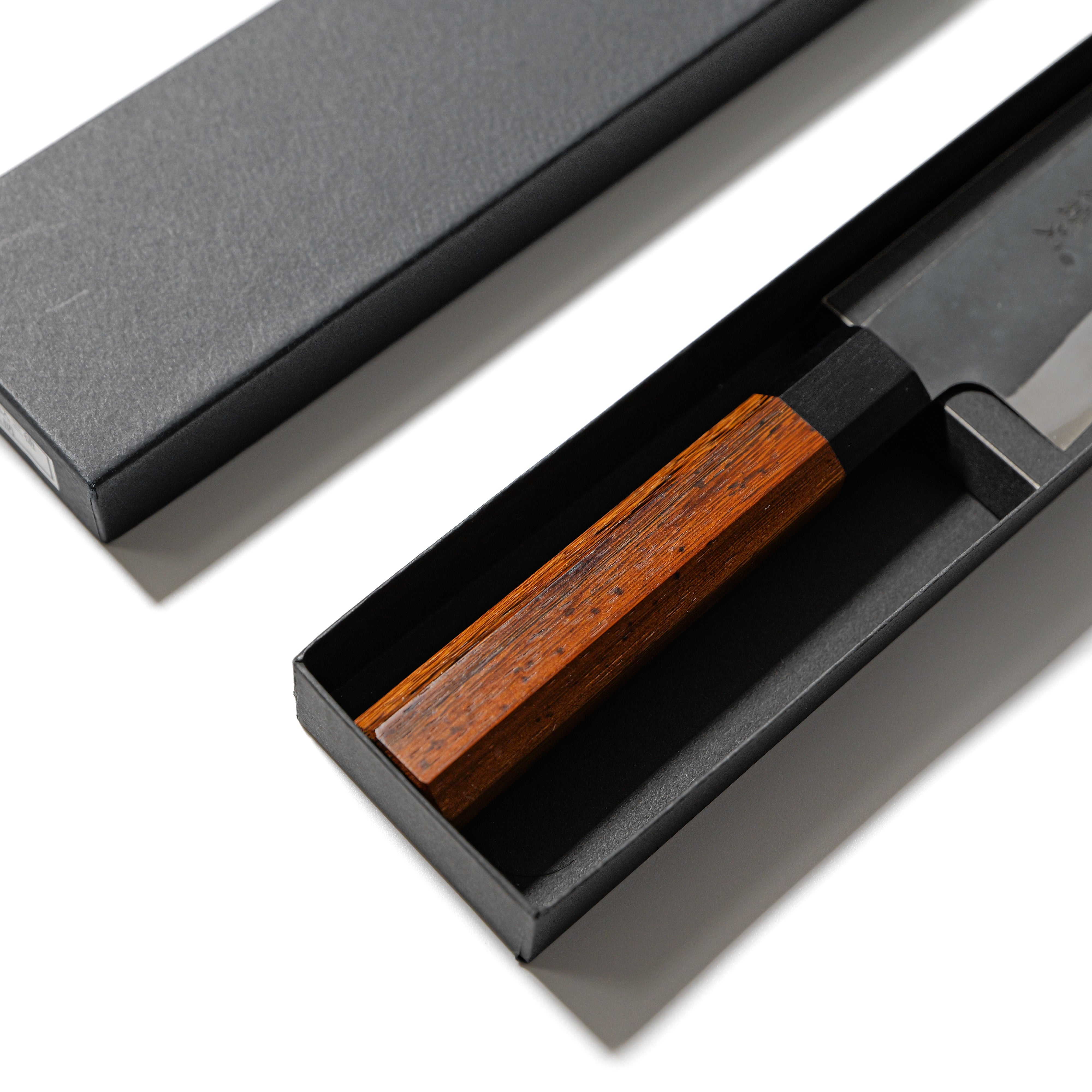 Hidariyorimitsu Aogami #1 Black Gyuto Knife – 210mm (Ironwood Handle)