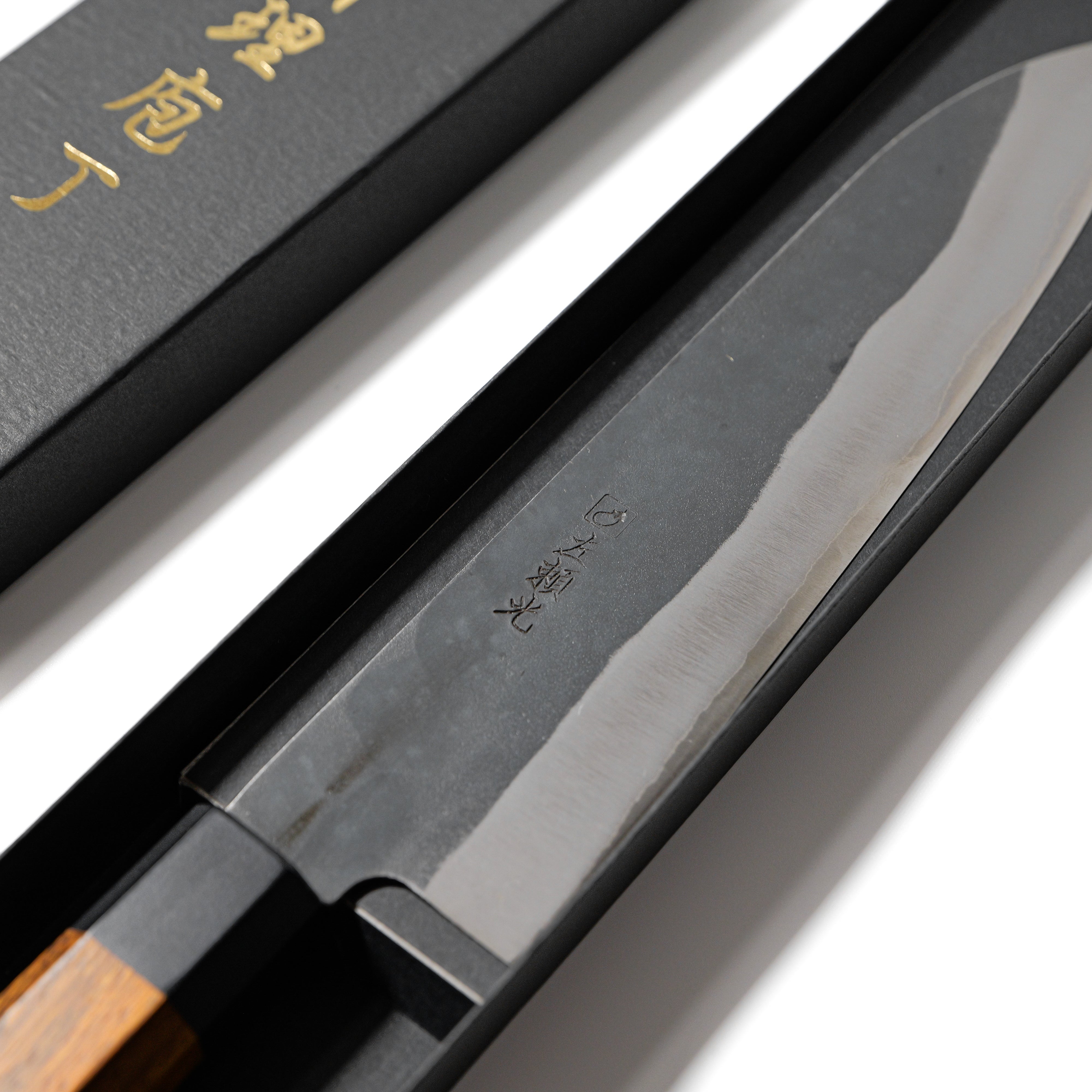 Hidariyorimitsu Aogami #1 Black Gyuto Knife – 210mm (Ironwood Handle)